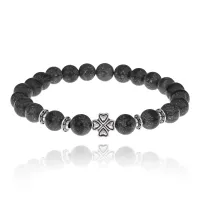 Браслет Клевер с нат.камнем Змеевик 8мм BSH-06-29S