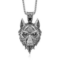 Амулет Волк на цепочке, 5х3см AC252