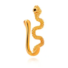 Серьга-кафф для носа Змея, цвет золотой SE296-01