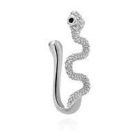 Серьга-кафф для носа Змея, цвет серебряный SE296-02