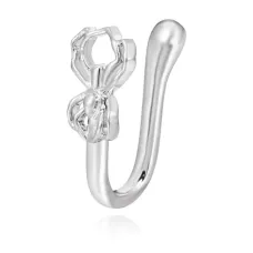 Серьга-кафф для носа Паук, цвет серебряный SE297