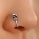 Серьга-кафф для носа Череп, цвет серебряный SE300