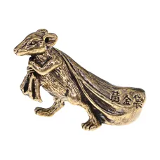 Фигурка Крыса с мешком богатства, 3,5х2х4,5см ST062