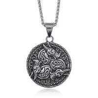 Амулет Цербер на цепочке, d.3,5см ACN001