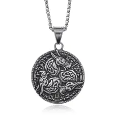 Амулет Цербер на цепочке, d.3,5см ACN001