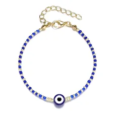 Браслет от сглаза с бисером, 22,5см BS810