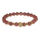 Браслет-амулет Лев с синт. камнем Коричневый авантюрин 8мм BSH-09-01G