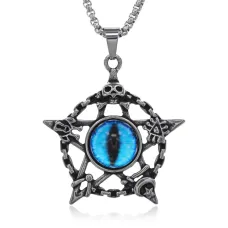 Амулет Глаз и пентаграмма на цепочке, 4х4см ACN014