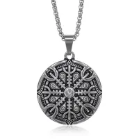 Амулет Крест Непобедимости (Шлем Ужаса) на цепочке, d.3см ACN018