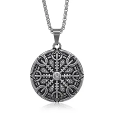 Амулет Крест Непобедимости (Шлем Ужаса) на цепочке, d.3см ACN018