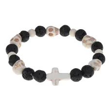 Браслет Крест и черепа BJBS-406