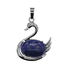 Кулон Лебедь, 3,5х2,5см, лазурит BJK451-05