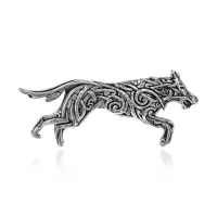 Брошь Волк, 2х4см BR076