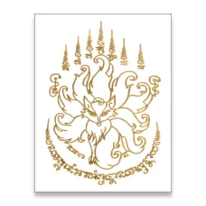 Наклейка Лиса, 8х5,5см NK066