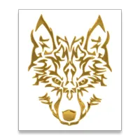 Наклейка Волк, 5х3см NK069