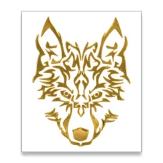 Наклейка Волк, 5х3см NK069