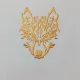 Наклейка Волк, 5х3см NK069
