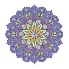 Термонаклейка Лотос, d.8см, цвет фиолетовый NKT003