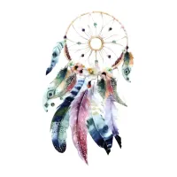 Термонаклейка Ловец снов, 7,5х4см NKT006