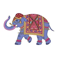 Термонаклейка Слон, 7,5х5см NKT012