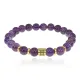 Браслет Знаки Зодиака - Близнецы с нат.камнем Аметист 8мм BSZ02-03