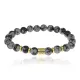 Браслет Знаки Зодиака - Водолей с нат.камнем Обсидиан 8мм BSZ02-11