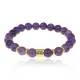 Браслет Знаки Зодиака - Дева с нат.камнем Аметист 8мм BSZ02-18