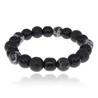 Браслет (лава, пластик и стекло), 10мм BJBS-415-01