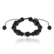 Плетеный браслет из лавы и шунгита BJBS-416
