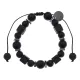 Плетеный браслет из лавы и шунгита BJBS-416