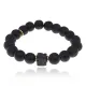 Браслет (лава и шунгит), 10мм BJBS-418