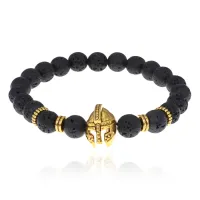 Браслет Шлем, лава, 8мм BJBS-419