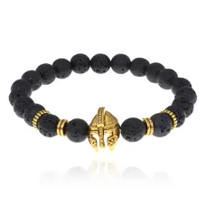 Браслет Шлем, лава, 8мм BJBS-419