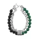 Браслет, малахит и шунгит, 20см BJBS-420
