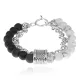 Браслет, кахолонг и шунгит, 20см BJBS-421