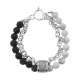Браслет, кахолонг и шунгит, 20см BJBS-421
