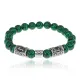 Рунический браслет Весы с синт.камнем Малахит 8мм BSZ03-07