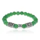 Рунический браслет Рыбы с нат. камнем Нефрит 8мм BSZ03-12