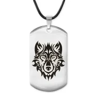 Жетон на шнурке Волк анфас ACZ-444