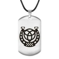 Жетон на шнурке Подкова с Трикветром ACZ-448