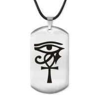 Жетон на шнурке Око Ра и Анкх ACZ-465