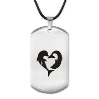 Жетон на шнурке Дельфины любовь ACZ-503