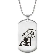 Жетон на цепочке Кошка ACZ2-445