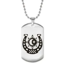 Жетон на цепочке Подкова Солнце и Луна ACZ2-449