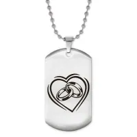 Жетон на цепочке Обручальные кольца Любовь ACZ2-490