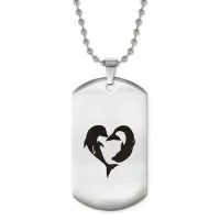 Жетон на цепочке Дельфины любовь ACZ2-503