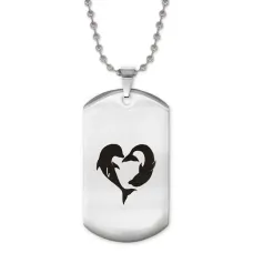 Жетон на цепочке Дельфины любовь ACZ2-503