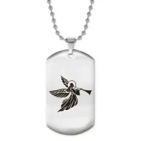 Жетон на цепочке Ангел с трубой ACZ2-530