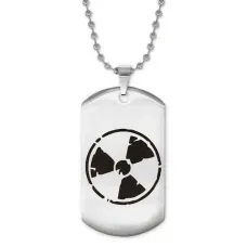 Жетон на цепочке Знак радиации ACZ2-532