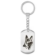 Брелок-жетон Овчарка портрет BKZ-522